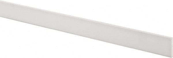 USA Sealing - 1' x 1" x 1/8" White PTFE (Virgin) Rectangular Bar - Americas Industrial Supply