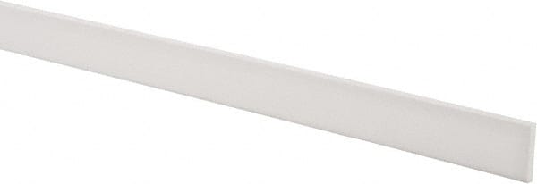 USA Sealing - 2' x 1" x 1/8" White PTFE (Virgin) Rectangular Bar - Americas Industrial Supply