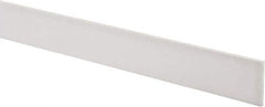 Made in USA - 3 Ft. Long x 1-1/2 Inch Wide x 1/8 Inch High, Virgin PTFE, Rectangular Plastic Bar - White, +/- 0.060 Tolerance - Americas Industrial Supply