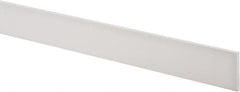 Made in USA - 4 Ft. Long x 1-1/2 Inch Wide x 1/8 Inch High, Virgin PTFE, Rectangular Plastic Bar - White, +/- 0.060 Tolerance - Americas Industrial Supply