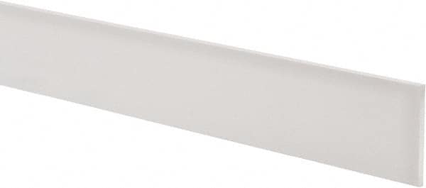 USA Sealing - 1' x 2" x 1/8" White PTFE (Virgin) Rectangular Bar - Americas Industrial Supply