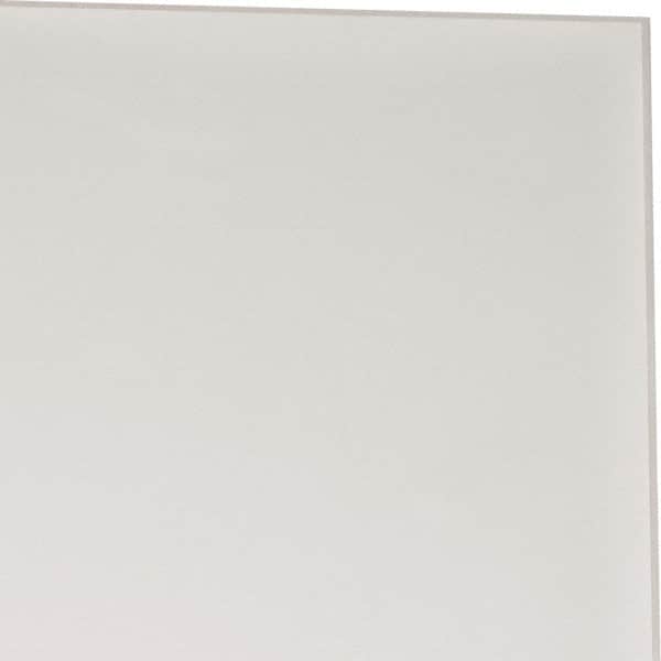 Made in USA - 1 Ft. Long x 4 Inch Wide x 1/8 Inch High, Virgin PTFE, Rectangular Plastic Bar - White, +/- 0.060 Tolerance - Americas Industrial Supply