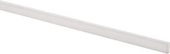 Made in USA - 4 Ft. Long x 1/2 Inch Wide x 3/16 Inch High, Virgin PTFE, Rectangular Plastic Bar - White, +/- 0.060 Tolerance - Americas Industrial Supply