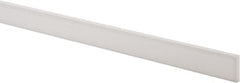 Made in USA - 2 Ft. Long x 1 Inch Wide x 3/16 Inch High, Virgin PTFE, Rectangular Plastic Bar - White, +/- 0.060 Tolerance - Americas Industrial Supply