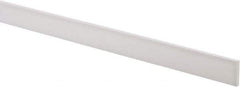 Made in USA - 3 Ft. Long x 1 Inch Wide x 3/16 Inch High, Virgin PTFE, Rectangular Plastic Bar - White, +/- 0.060 Tolerance - Americas Industrial Supply