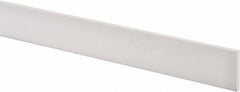 Made in USA - 1 Ft. Long x 1-1/2 Inch Wide x 3/16 Inch High, Virgin PTFE, Rectangular Plastic Bar - White, +/- 0.060 Tolerance - Americas Industrial Supply