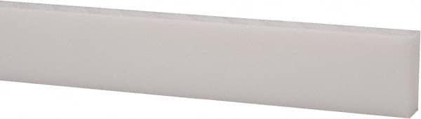 USA Sealing - 1' x 1/2" x 1/4" White PTFE (Virgin) Rectangular Bar - Americas Industrial Supply