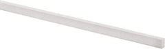 Made in USA - 3 Ft. Long x 1/2 Inch Wide x 1/4 Inch High, Virgin PTFE, Rectangular Plastic Bar - White, +/- 0.060 Tolerance - Americas Industrial Supply