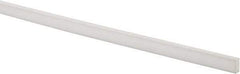 Made in USA - 4 Ft. Long x 1/2 Inch Wide x 1/4 Inch High, Virgin PTFE, Rectangular Plastic Bar - White, +/- 0.060 Tolerance - Americas Industrial Supply