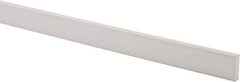 Made in USA - 3 Ft. Long x 1 Inch Wide x 1/4 Inch High, Virgin PTFE, Rectangular Plastic Bar - White, +/- 0.060 Tolerance - Americas Industrial Supply