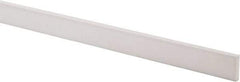 Made in USA - 4 Ft. Long x 1 Inch Wide x 1/4 Inch High, Virgin PTFE, Rectangular Plastic Bar - White, +/- 0.060 Tolerance - Americas Industrial Supply