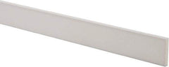 Made in USA - 3 Ft. Long x 1-1/2 Inch Wide x 1/4 Inch High, Virgin PTFE, Rectangular Plastic Bar - White, +/- 0.060 Tolerance - Americas Industrial Supply