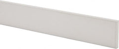 Made in USA - 1 Ft. Long x 2 Inch Wide x 1/4 Inch High, Virgin PTFE, Rectangular Plastic Bar - White, +/- 0.060 Tolerance - Americas Industrial Supply