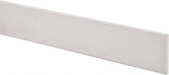 Made in USA - 2 Ft. Long x 2 Inch Wide x 1/4 Inch High, Virgin PTFE, Rectangular Plastic Bar - White, +/- 0.060 Tolerance - Americas Industrial Supply