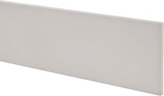 Made in USA - 1 Ft. Long x 4 Inch Wide x 1/4 Inch High, Virgin PTFE, Rectangular Plastic Bar - White, +/- 0.060 Tolerance - Americas Industrial Supply