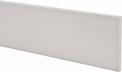 Made in USA - 1 Ft. Long x 4 Inch Wide x 3/8 Inch High, Virgin PTFE, Rectangular Plastic Bar - White, +/- 0.060 Tolerance - Americas Industrial Supply