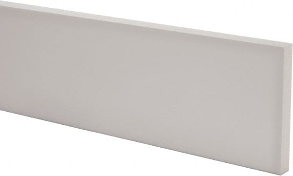 USA Sealing - 2' x 4" x 1/2" White PTFE (Virgin) Rectangular Bar - Americas Industrial Supply