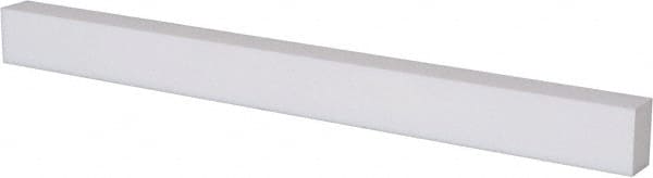 USA Sealing - 1' x 1" x 3/8" White PTFE (Virgin) Rectangular Bar - Americas Industrial Supply