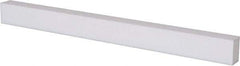 Made in USA - 3 Ft. Long x 2 Inch Wide x 3/4 Inch High, Virgin PTFE, Rectangular Plastic Bar - White, +/- 0.060 Tolerance - Americas Industrial Supply