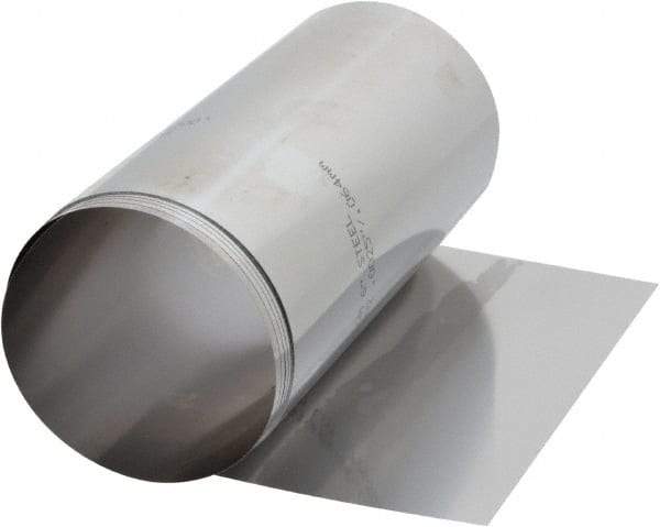 Made in USA - 100 Inch Long x 6 Inch Wide x 0.0025 Inch Thick, Roll Shim Stock - Steel - Americas Industrial Supply