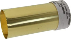 Made in USA - 5 Ft. Long x 6 Inch Wide x 0.001 Inch Thick, Roll Shim Stock - Brass - Americas Industrial Supply