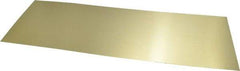 Made in USA - 10 Piece, 18 Inch Long x 6 Inch Wide x 0.01 Inch Thick, Shim Sheet Stock - Brass - Americas Industrial Supply