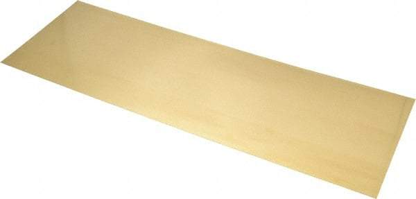 Made in USA - 10 Piece, 18 Inch Long x 6 Inch Wide x 0.012 Inch Thick, Shim Sheet Stock - Brass - Americas Industrial Supply