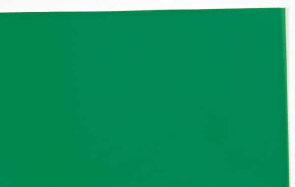 Made in USA - 1 Piece, 20" Wide x 20" Long Plastic Shim Stock Sheet - Green, ±10% Tolerance - Americas Industrial Supply