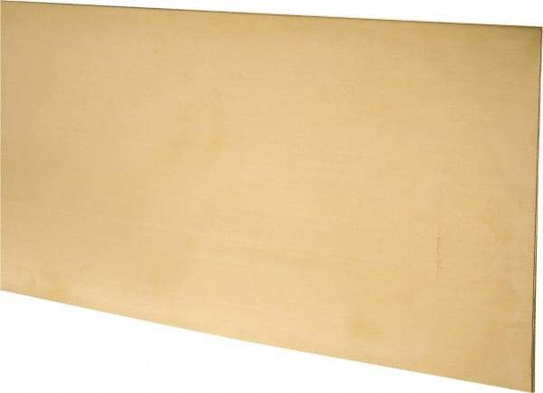 Made in USA - 2 Piece, 25 Inch Long x 6 Inch Wide x 0.025 Inch Thick, Shim Sheet Stock - Brass - Americas Industrial Supply