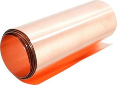 Made in USA - 4 Piece, 50 Inch Long x 6 Inch Wide x 0.001 to 0.01 Inch Thick, Assortment Roll Shim Stock - Copper, 0.001 to 0.01 Inch Thick - Americas Industrial Supply