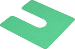 Made in USA - 20 Piece, 4" Wide x 4" Long Plastic Slotted Shim - Green - Americas Industrial Supply