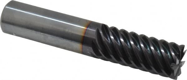 Guhring - 3/4", 1-1/2" LOC, 3/4" Shank Diam, 4" OAL, 8 Flute, Solid Carbide Square End Mill - Single End, FIREX Finish, Spiral Flute, 55° Helix, Centercutting, Right Hand Cut, Right Hand Flute, Series 3182 - Americas Industrial Supply