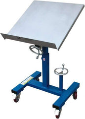 Vestil - Work Table - Steel, Fixed Leg, Blue/Gray, 24-1/16" Long x 24-1/16" Deep x 34" High - Americas Industrial Supply
