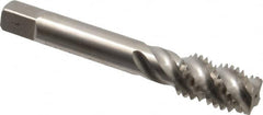 Balax - 5/8-11 UNC 4 Flute 3B Modified Bottoming Spiral Flute Tap - Powdered Metal, Bright Finish, 3-13/16" OAL, Right Hand Flute, Right Hand Thread, H3, Series BX200 - Americas Industrial Supply