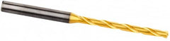 Kennametal - 8.8mm, 140° Point, Spiral Flute, Solid Carbide Taper Length Drill Bit - Multilayer TiAlN Finish, 80mm Flute Length, 122mm OAL, Series B053A-CPG - Americas Industrial Supply