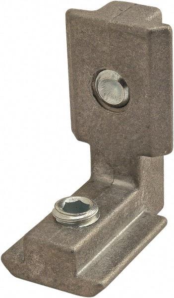 80/20 Inc. - 32mm Wide, Open Shelving Inside to Outside Hidden Corner Connector - Zinc, Clear Finish, 38mm Long, Use with 45 Series - Americas Industrial Supply