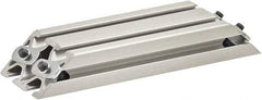 80/20 Inc. - 25mm Wide, Open Shelving Accessory/Component - Aluminum, Clear Anodized Finish, 160mm Long, Use with 2550 - Americas Industrial Supply