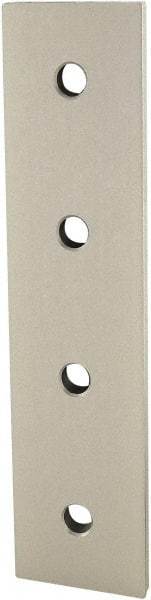 80/20 Inc. - 40mm Wide, Open Shelving 4 Hole Joining Strip - Aluminum, Clear Anodized Finish, 160mm Long, Use with 40 Series & Bolt Kit 75-3422 - Americas Industrial Supply