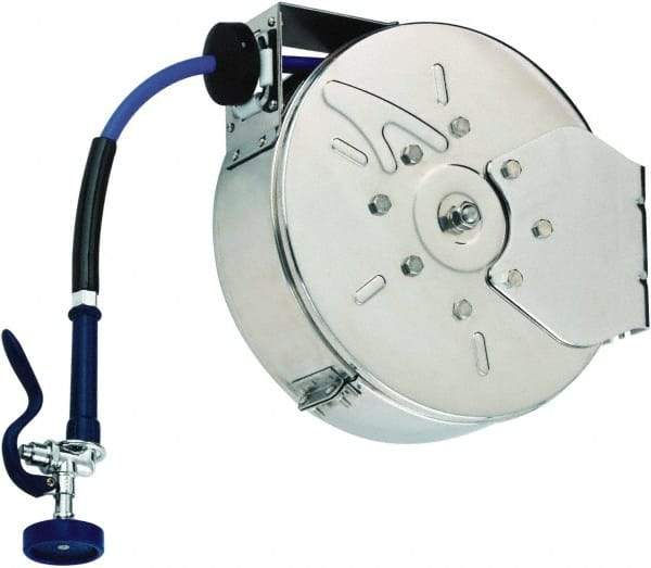 T&S Brass - 30' Spring Retractable Hose Reel - 300 psi, Hose Included - Americas Industrial Supply