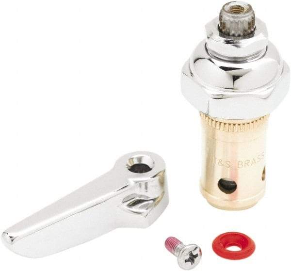 T&S Brass - Right Hand Spindle with Spring Check, Faucet Stem and Cartridge - For Use with Pre-Rinses and Svc. Sink Faucets - Americas Industrial Supply