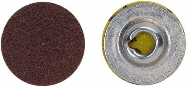 Merit Abrasives - 3/4" Disc Diam, 240 Grit, Aluminum Oxide Quick Change Disc - Type S Attaching System, Coated, Brown, 40,000 RPM, ALO Series - Americas Industrial Supply