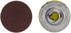 Merit Abrasives - 3/4" Disc Diam, 36 Grit, Aluminum Oxide Quick Change Disc - Type S Attaching System, Coated, Brown, 40,000 RPM, ALO Series - Americas Industrial Supply