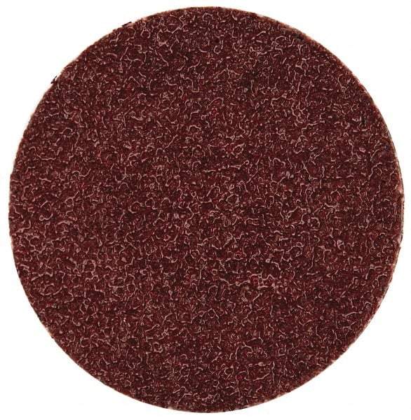 Merit Abrasives - 1" Disc Diam, 80 Grit, Aluminum Oxide Quick Change Disc - Type S Attaching System, Coated, Brown, 40,000 RPM, ALO Series - Americas Industrial Supply