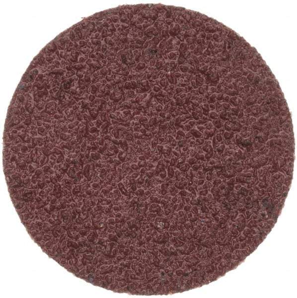 Merit Abrasives - 1" Disc Diam, 60 Grit, Aluminum Oxide Quick Change Disc - Type S Attaching System, Coated, Brown, 40,000 RPM, ALO Series - Americas Industrial Supply