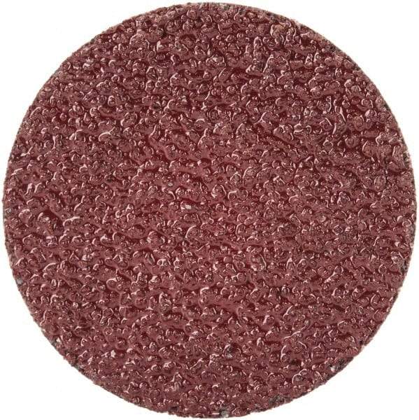 Merit Abrasives - 1-1/2" Disc Diam, 40 Grit, Aluminum Oxide Quick Change Disc - Type R Attaching System, Coated, Brown, 30,000 RPM, ALO Series - Americas Industrial Supply