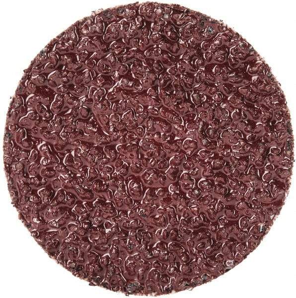 Merit Abrasives - 1-1/2" Disc Diam, 24 Grit, Aluminum Oxide Quick Change Disc - Type R Attaching System, Coated, Brown, 30,000 RPM, ALO Series - Americas Industrial Supply