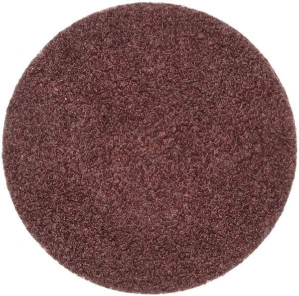 Merit Abrasives - 1" Disc Diam, 80 Grit, Aluminum Oxide Quick Change Disc - Type R Attaching System, Coated, Brown, 40,000 RPM, ALO Series - Americas Industrial Supply