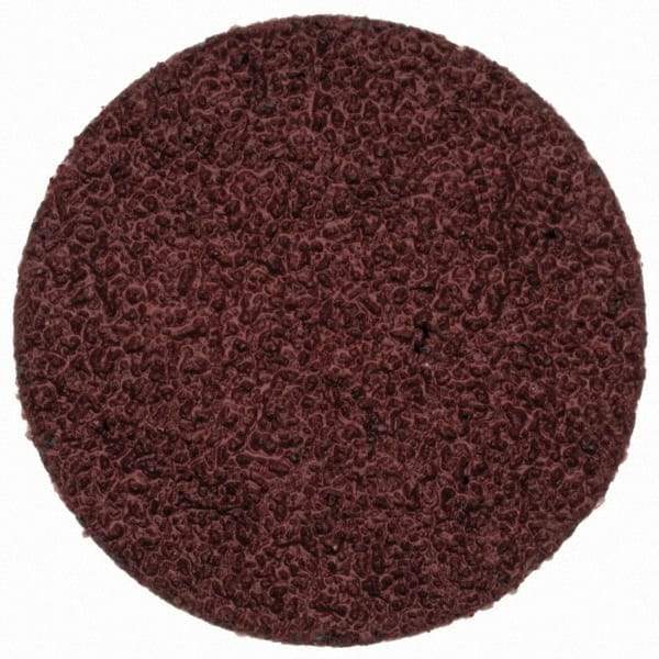 Merit Abrasives - 1" Disc Diam, 60 Grit, Aluminum Oxide Quick Change Disc - Type R Attaching System, Coated, Brown, 40,000 RPM, ALO Series - Americas Industrial Supply
