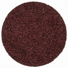 Merit Abrasives - 1" Disc Diam, 60 Grit, Aluminum Oxide Quick Change Disc - Type R Attaching System, Coated, Brown, 40,000 RPM, ALO Series - Americas Industrial Supply
