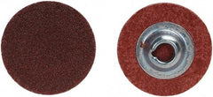 Merit Abrasives - 1-1/2" Disc Diam, 50 Grit, Aluminum Oxide Quick Change Disc - Type S Attaching System, Coated, Brown, 30,000 RPM, ALO Series - Americas Industrial Supply